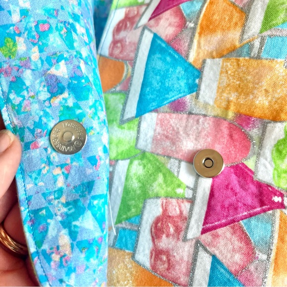 Bright Cocktails Print magnetic clasp Clutch Fabric Handmade Clutch - Picture 3 of 6